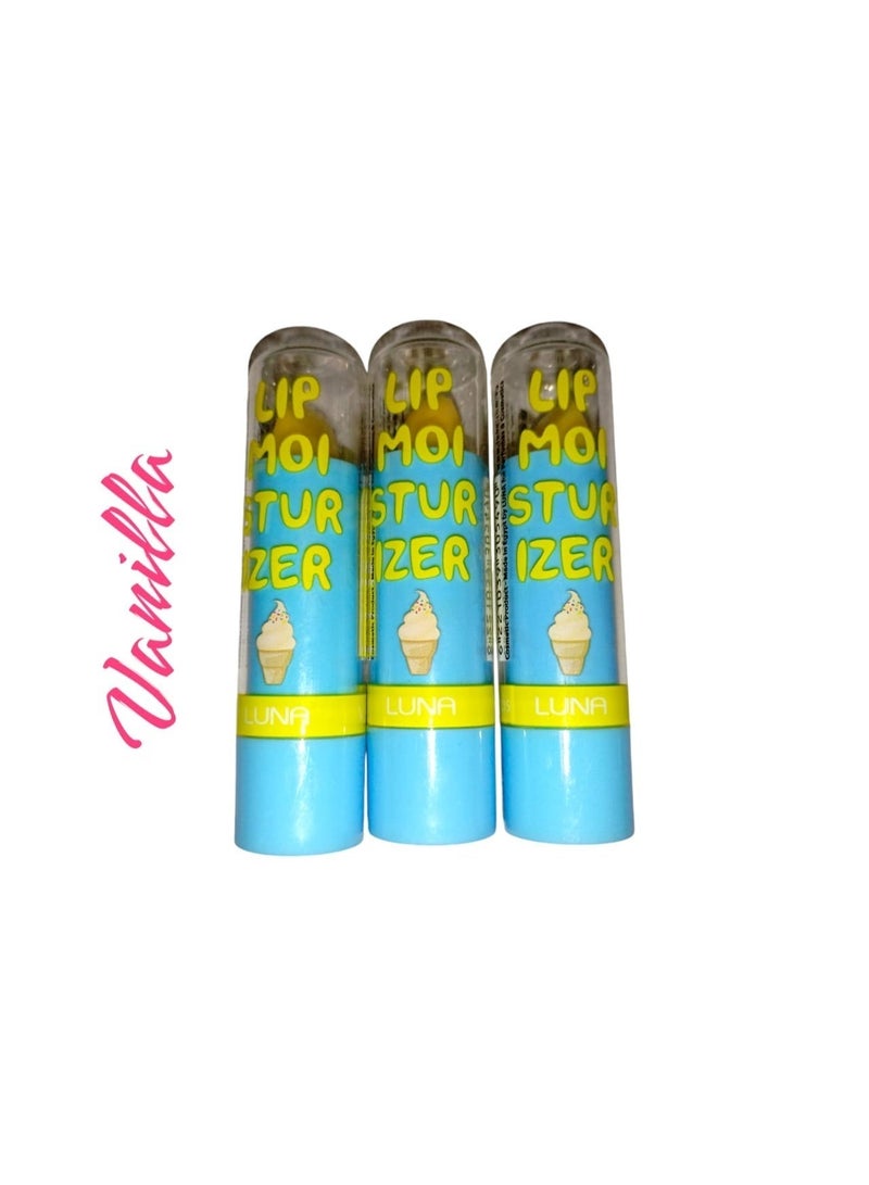 Luna Lip Balm - 4 Flavors (Rose - Coconut - Strawberry - Vanilla) for Dry and Chapped Lips - 12 Count - Image 4